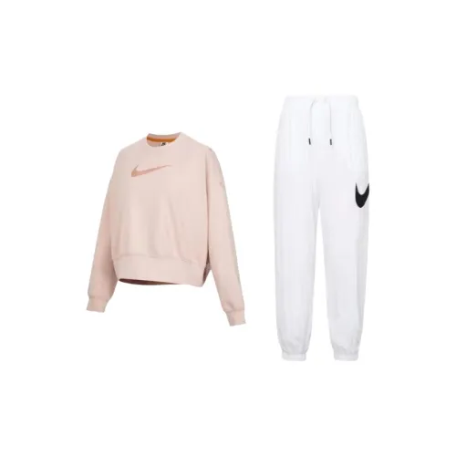 Nike Sweatshirt Sets Unisex Pink/White