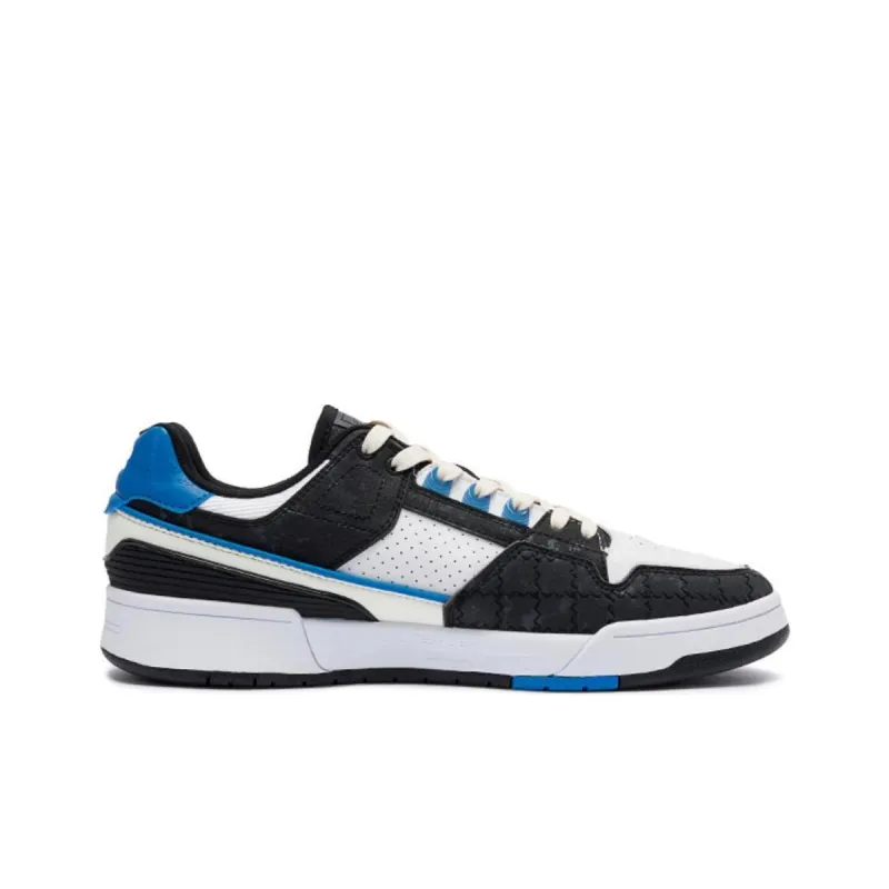 QIAODAN Non slip Lightweight Low Top Skateboard Shoes Men's Black Blue-1