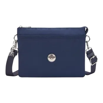 Kipling Nylon Shoulder Bag, Crossbody Bag Large Size Unisex Endless Blue