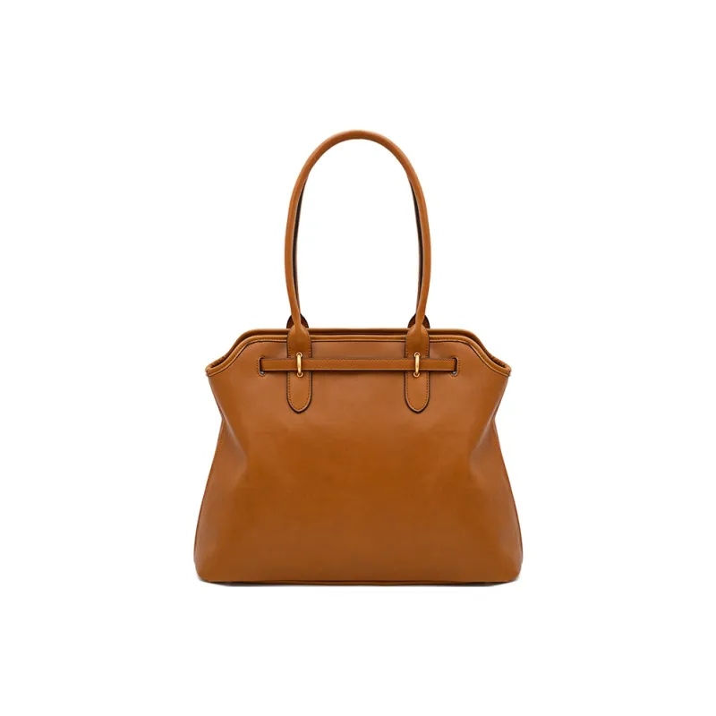 Vigno Synthetic Leather Tote Shoulder Bag Regular Women's Yellow Brown/Black/Coffee-8