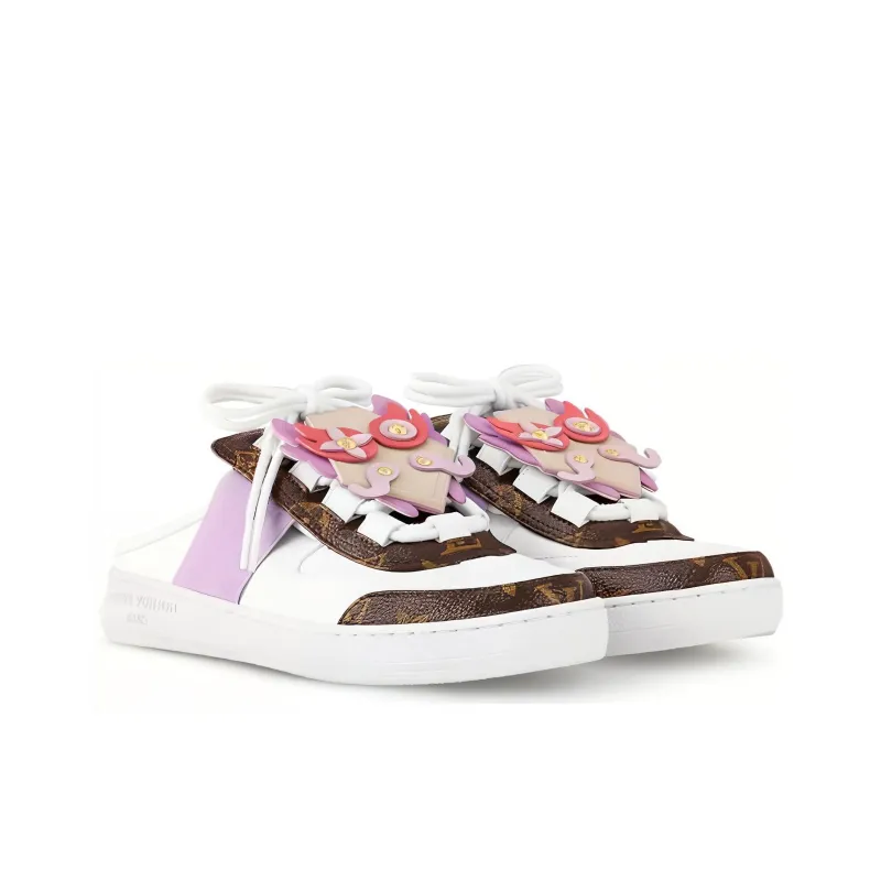 LOUIS VUITTON Lous Quiet Wrap toe Slippers Women's White-2