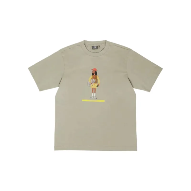 New Balance x Slowboy Drop Shoulder Sleeve T Shirt Women's Khaki-1