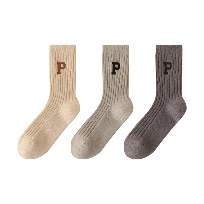 PLANDOO Mid Calf Socks Unisex 3 Pack-4