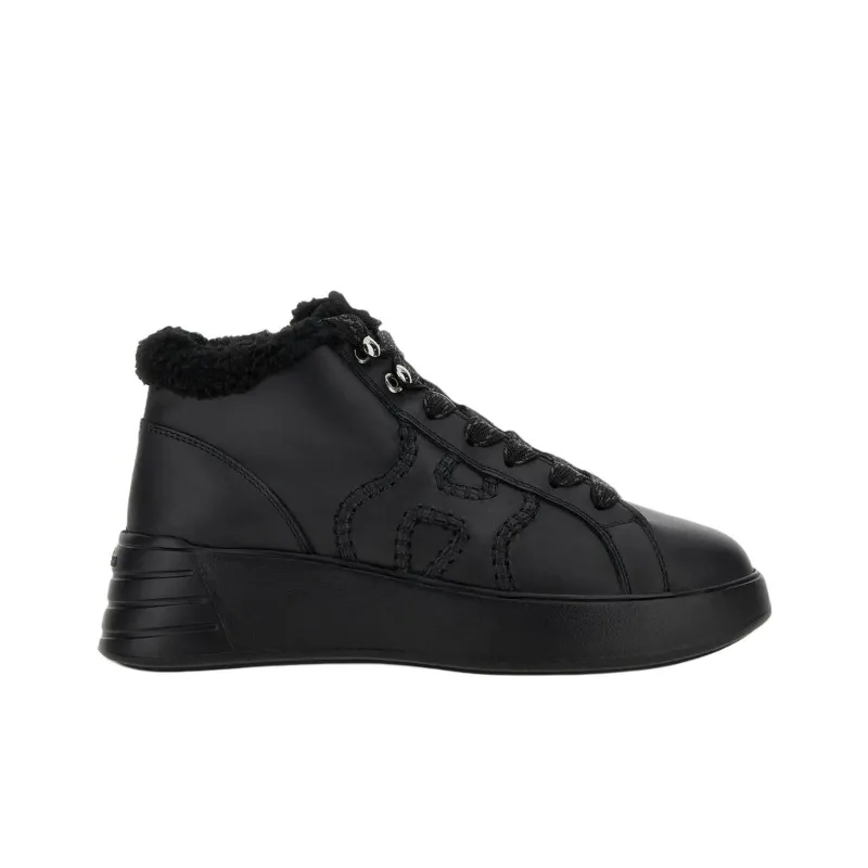 HOGAN Rebel Hi-top Leather Sneakers-1