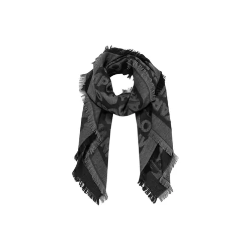 EMPORIO ARMANI Viscose Knit Scarves Men's Black