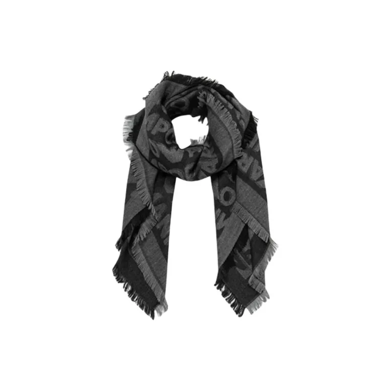 EMPORIO ARMANI Viscose Knit Scarves Men's Black-0