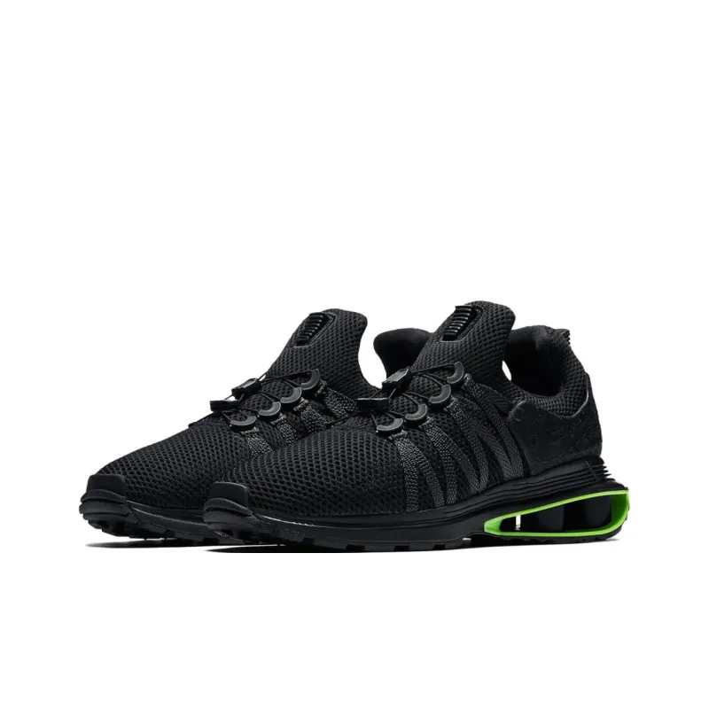 Nike Shox Gravity Series Anti-Slip Wear-Resistant Low-Top Running Shoes Unisex Black Green-2