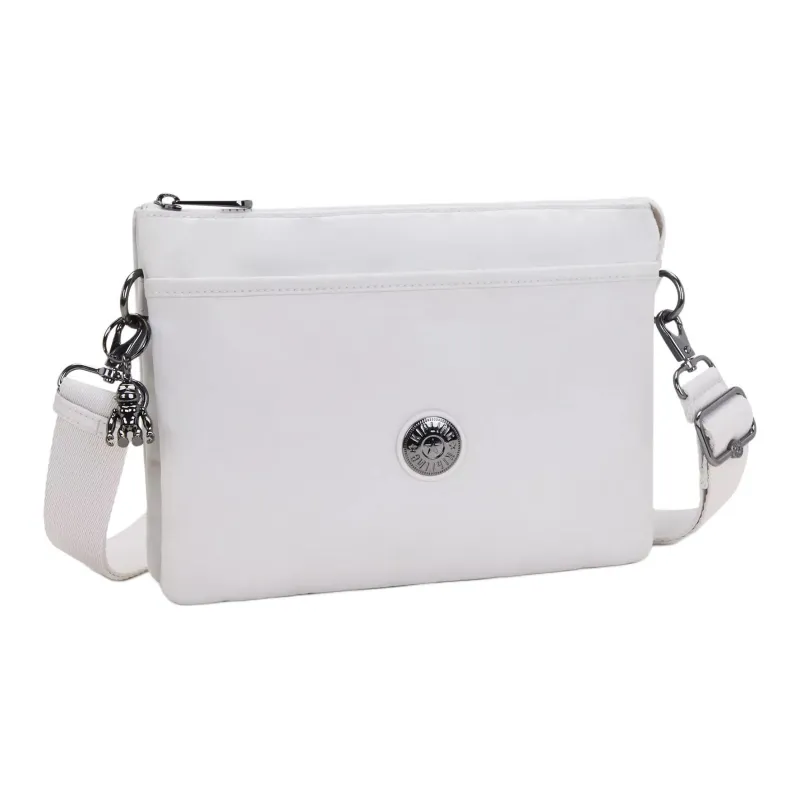 Kipling Nylon Shoulder Bag, Crossbody Bag Large Size Unisex Silver Night-1