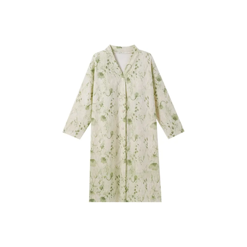 OUSHIBO Nightgown Women's Light Green-0