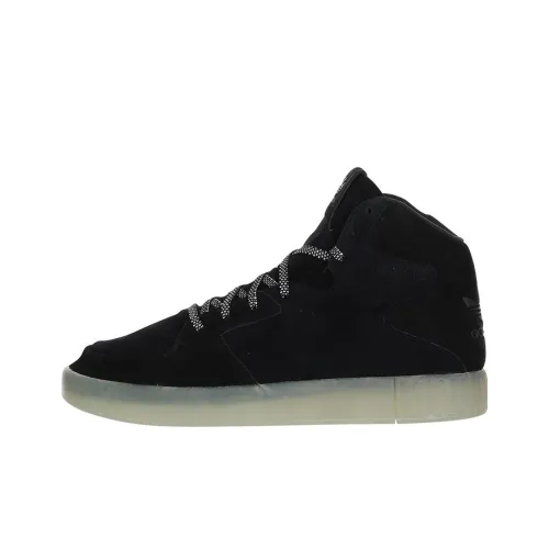 Adidas Originals Tubular Invader 2.0 Anti Slip Wear Resistant High Top Skateboard Shoes Unisex Black