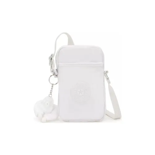 Kipling Nylon Cell Phone Pouch, Shoulder Bag, Crossbody Bag Women's Pure Snowflake Gypsum