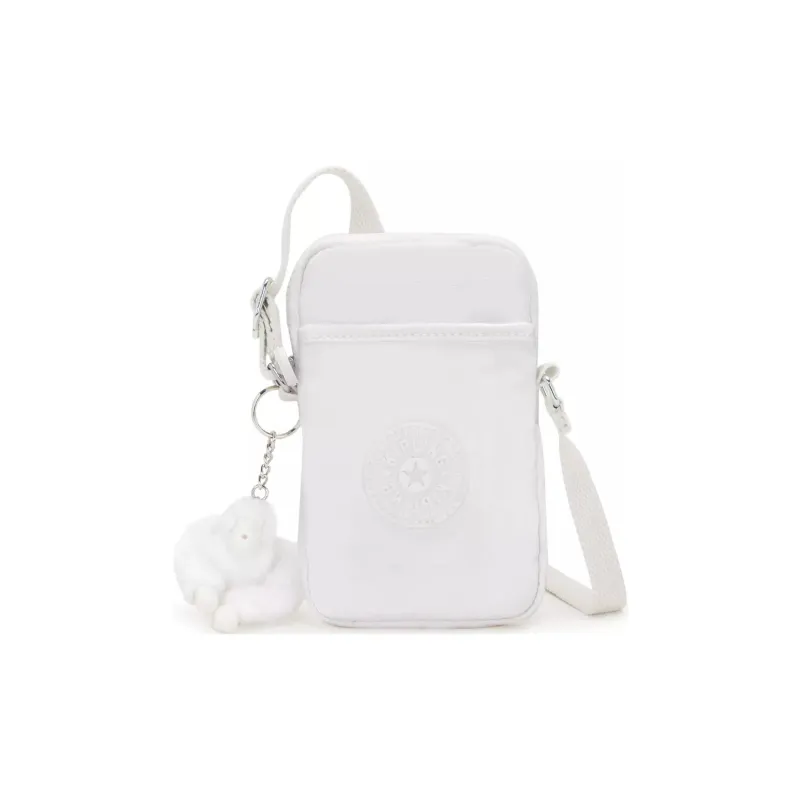 Kipling Nylon Cell Phone Pouch, Shoulder Bag, Crossbody Bag Women's Pure Snowflake Gypsum-0