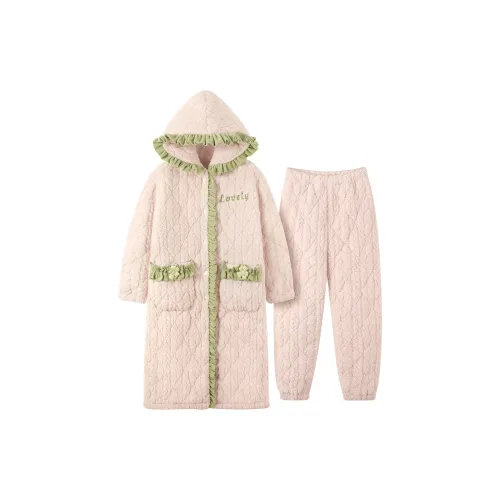 Maultiay Pajama Set Women's Apricot