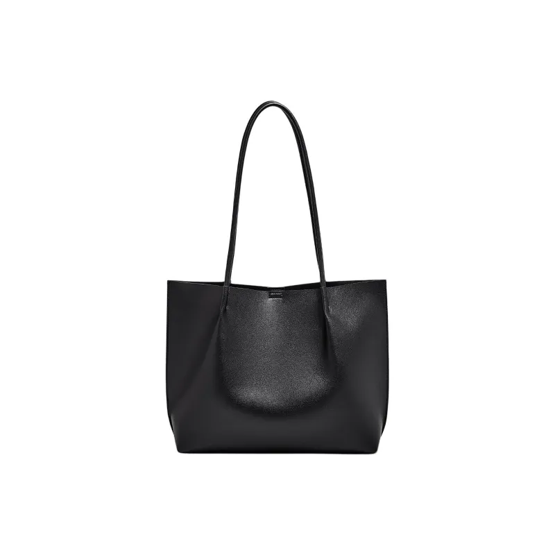 Marino Orlandi Synthetic Leather Totes Handbag Shoulder Bag Large Size Women's Black/Khaki-1