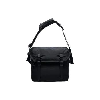 Anta Nylon Shoulder Bag Crossbody Bag Unisex Black
