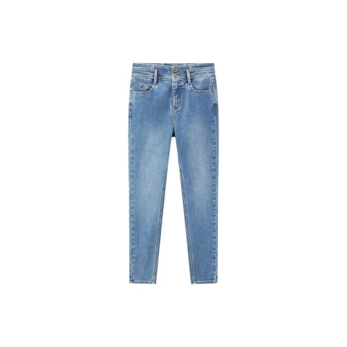 LEDIN Jeans Women's Off-White Denim Blue