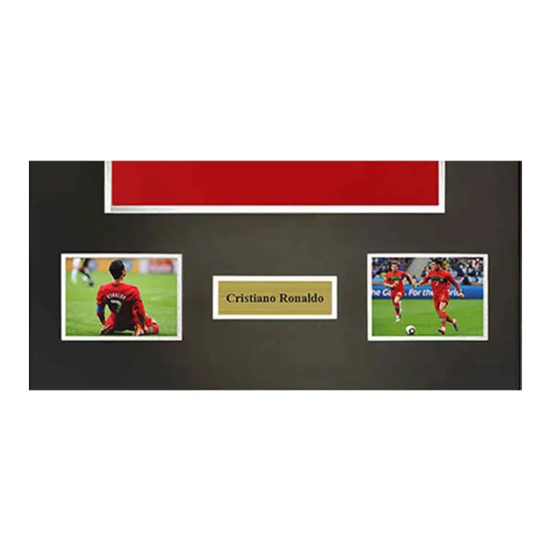Yi Shot Jersey 2010 World Cup Portugal National Men's Football Team Included SA Certificate Framed And Collectible-4
