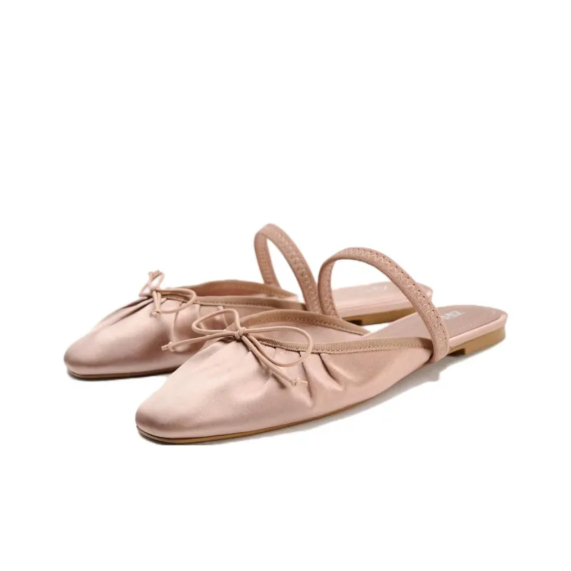 ZARA Abrasion-Resistant Wrap-toe Slippers Women's Rose Red-2