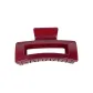 Minimalist Style Shiny Burgundy Square Clip (10.5)