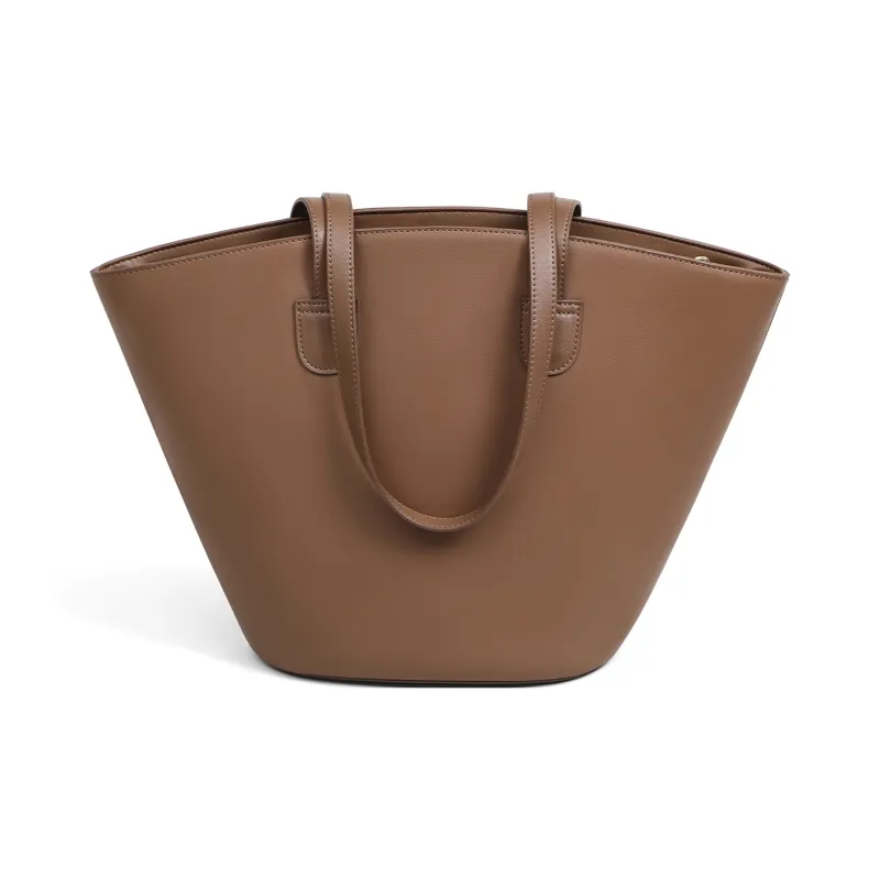 COMELY Cow Leather With Synthetic Leather Shoulder Bag, Tote, Handbag, Shopping Bag Regular Women's Brown-3