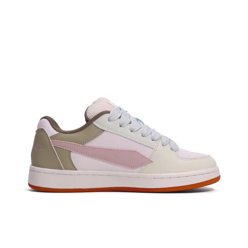 GLO BULL Skateboard Shoes Unisex Low Top Beige Light Green Pink-1