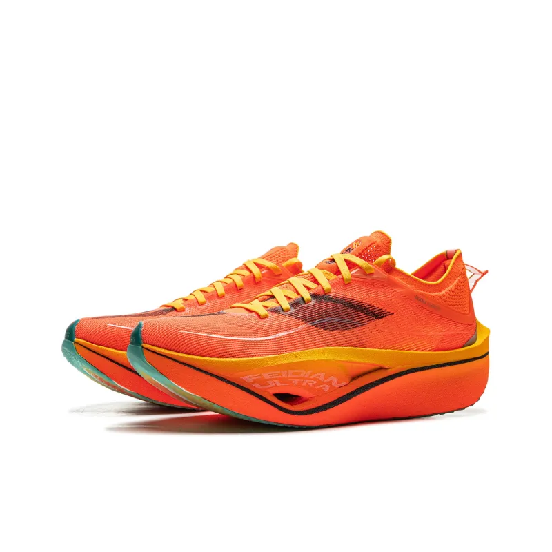 LINING Feidian 4 Ultra Running Shoes Unisex Low Top Neon Vibrant Orange-2