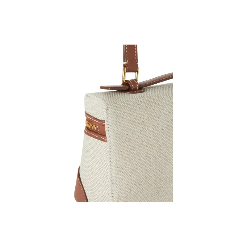 Loro Piana ExtraPocket Cotton Shoulder Bag, Crossbody Bag, Handbag Regular Women's Natural & Caramel & Sun Gold-5