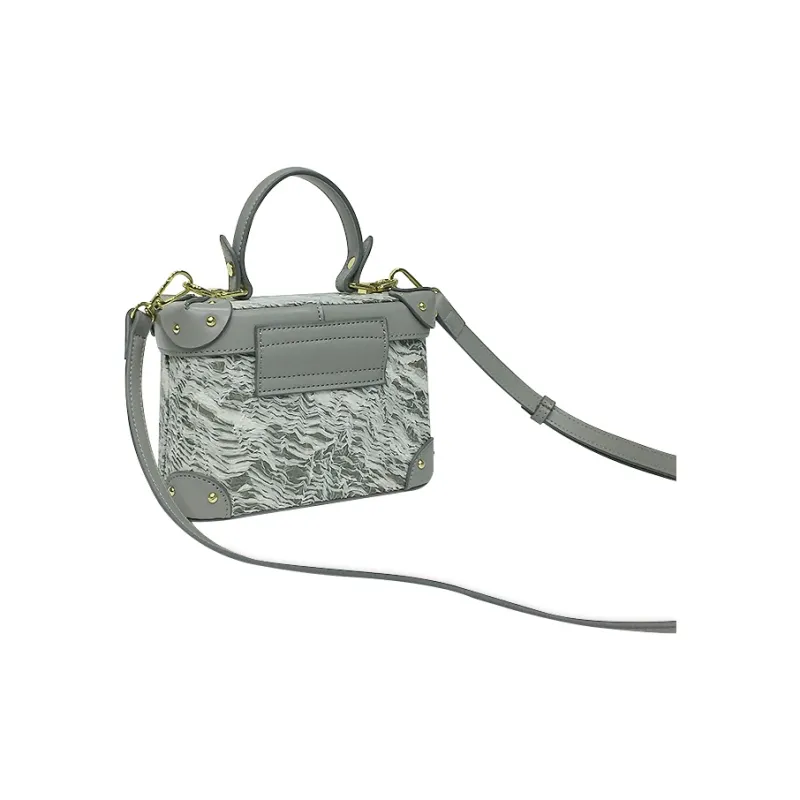 MACK JODAER Synthetic Leather One Shoulder Handbag Women's Light Gray Yarn-6