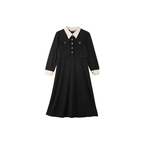 ZCDECO Long Sleeved Dress Women's Black