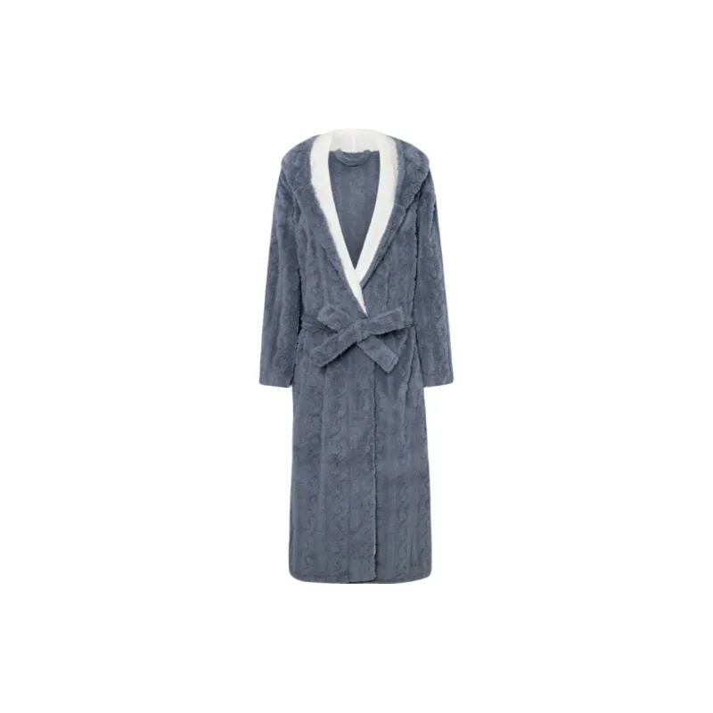 Vine Color Women's Bath Robes-8
