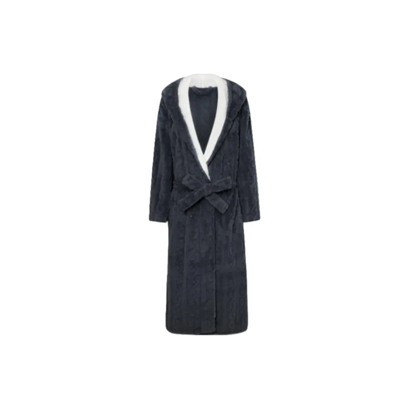 Vine Color Women's Bath Robes-7