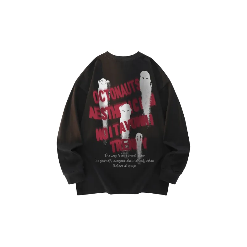 Small Columns Under The Sea Long Sleeved T Shirts Unisex-5