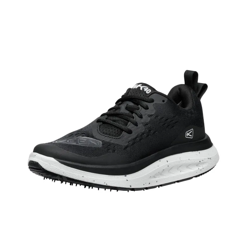 KEEN WK400 Anti Slip Wear Resistant Low Top Casual Shoes Women's Black White-2