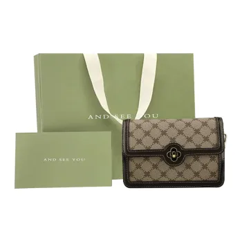 ANDSEEYOU Cow Leather Crossbody Bag Regular Women's Khaki