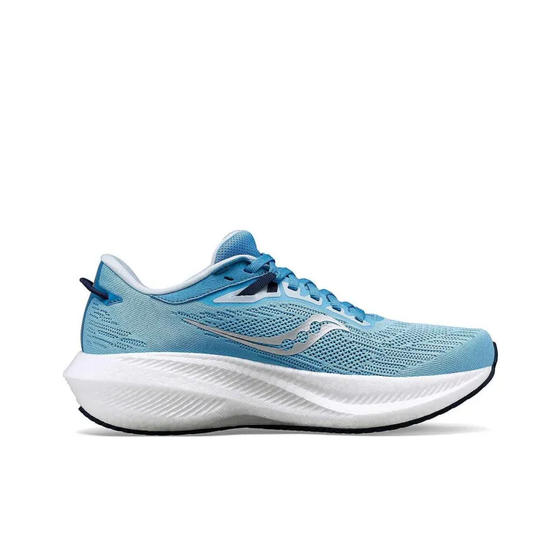 Saucony Triumph 21 Non slip Lightweight Low Top Running Shoes Women's Blue-1
