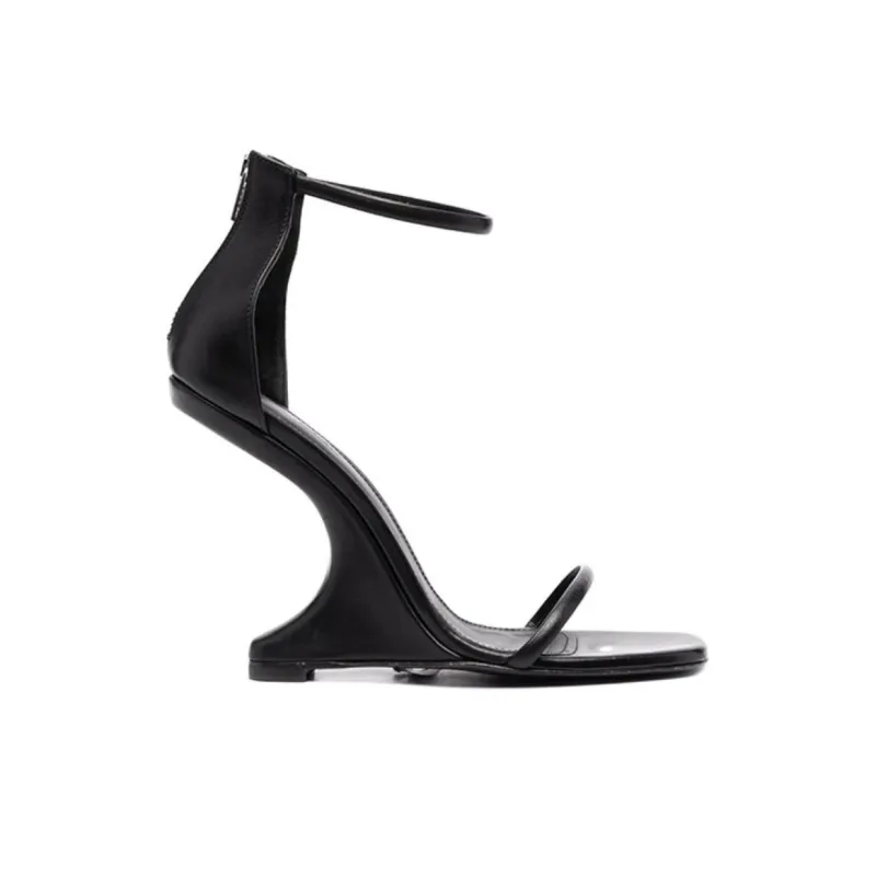 RICK OWENS/RO Cantilever 11 One Strap Sandals Women's Black-1