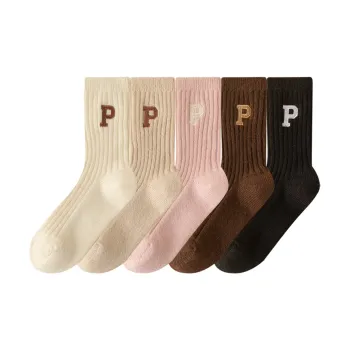 PLANDOO Mid-Calf Socks Unisex 5 Pack