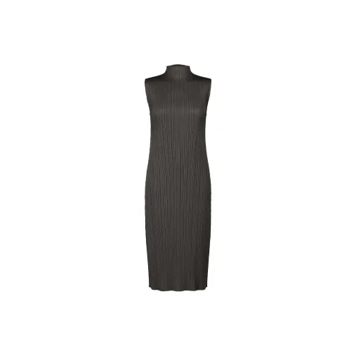 PLEATS PLEASE ISSEY MIYAKE Sleeveless Dresses Women's Charcoal