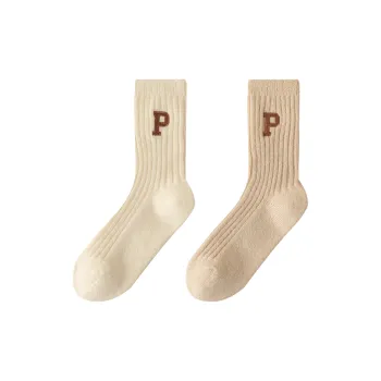 PLANDOO Mid-Calf Socks Unisex 2 Pack