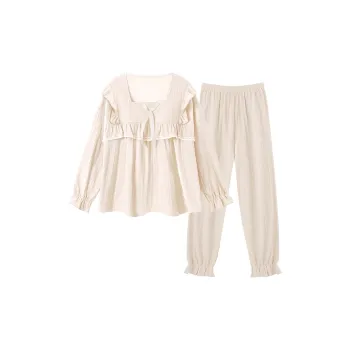 OUSHIBO Pajama Set Women's Apricot