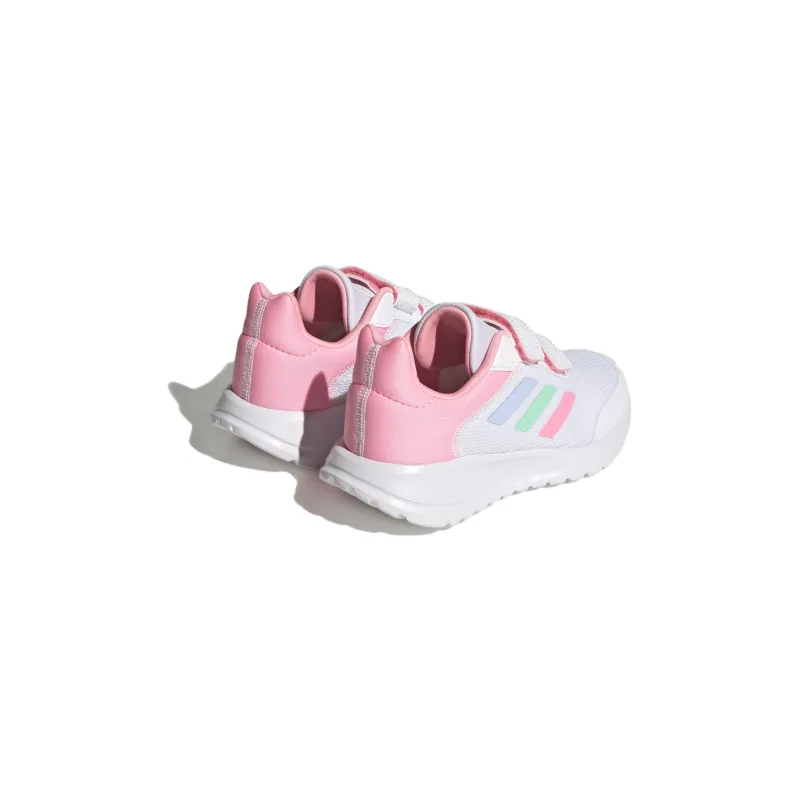 Adidas TENSAUR Slip Resistant Cushioning Wear Resistant Lightweight Low Top Kids' Running Shoes White Pink Kids'-3