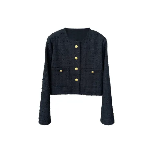 AURORA MUSE Velvet Jackets Women's Navy Blue