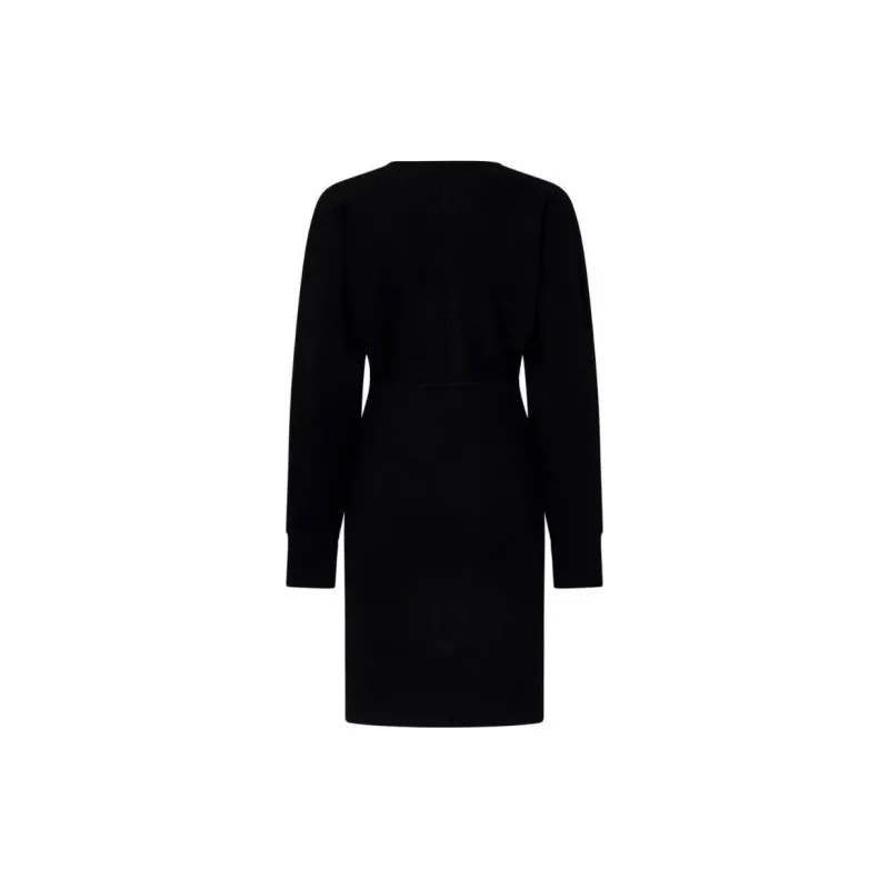 MaxMara Studio Zip Detailed Crewneck Long Sleeved Dress-1