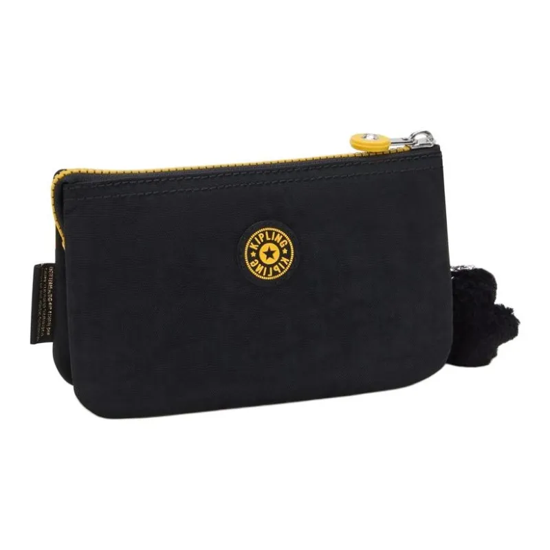 Kipling Nylon Wallet Large Size Unisex Black Yellow-1