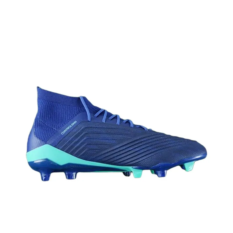 Adidas Predator 18.1 FG Firm Ground Firm Ground Slip Resistant, Abrasion Resistant, Breathable Soccer Shoes Men's Blue-1