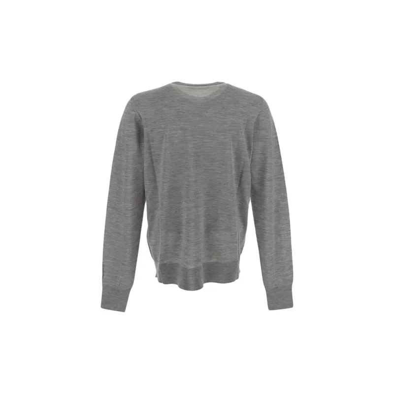 VERSACE Logo Embroidered Crewneck Knitted Jumper-1