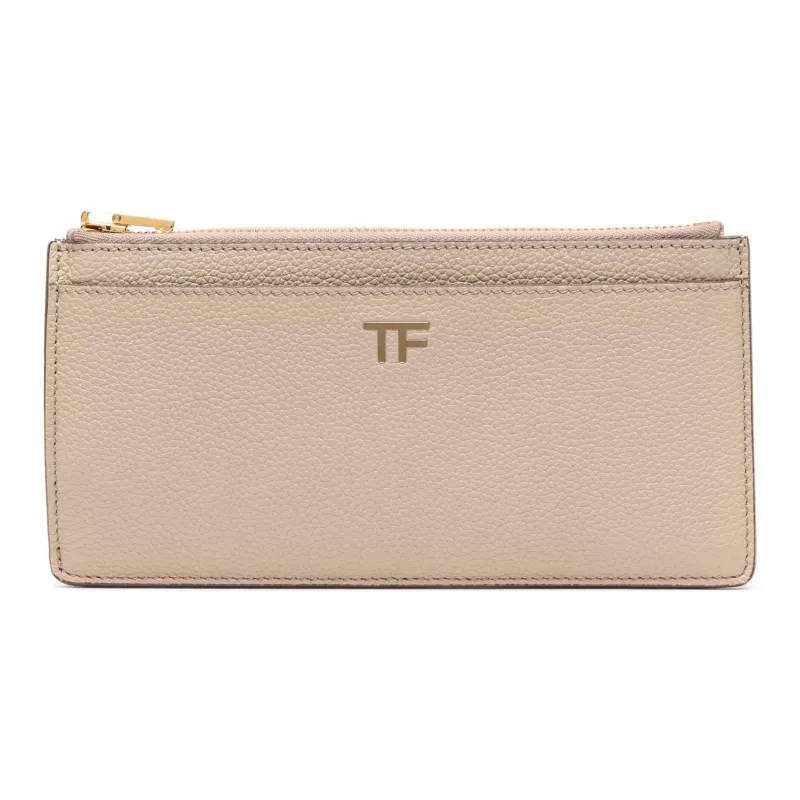 TF Calfskin Wallet Women's Light Umber-0
