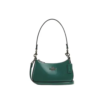 COACH Teri Cow Leather Crossbody Bag Shoulder Bag Small Size Women's Emerald Green