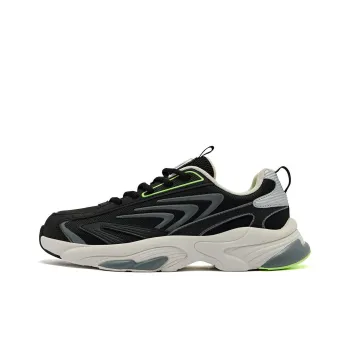 QIAODAN Anti Slip Wear Resistant Low Top Casual Running Shoes Women's Black Gray