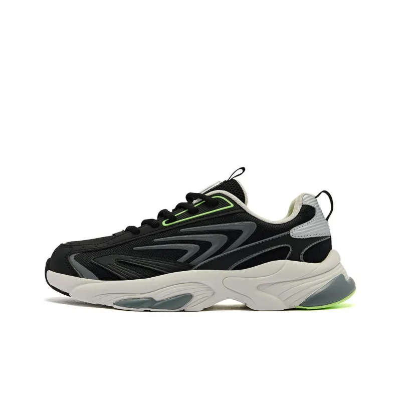 QIAODAN Anti Slip Wear Resistant Low Top Casual Running Shoes Women's Black Gray-0